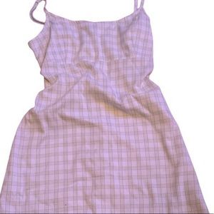 brandy melville green and white plaid dress